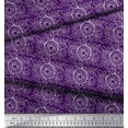 thumbnail image 3 of Soimoi Purple Cotton Cambric Fabric Print Block Print Fabric by the Yard 42 Inch Wide, 3 of 3