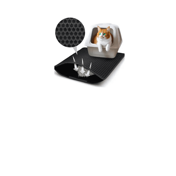 Facil Limpiar Alfombra De Arena Para Gatos Arenero 40*50cm Xtellar negro