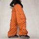 thumbnail image 4 of Naranja S Estilo callejero Bolsillo con cintura elástica Monos Estilo dulce y fresco Pantalones sueltos sueltos de calle Pantalones casuales versátiles y delgados Pantalones para trapear el piso, 4 of 8