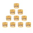 thumbnail image 2 of Dreadlocks Beads, Rhinestone Metal Hair Cuffs - Gold & Silver, Durable & Stylish - for Women Braids Hair Decoration, 2 of 6