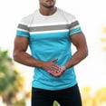 thumbnail image 6 of Sngxgn T Shirts for Men Summer Vintage Print Short-Sleeved Round Neck T-Shirt Top(Blue,XXXL), 6 of 7