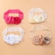 thumbnail image 5 of WORGEOUS 4 PC Baby bautizando la diadema de encaje para niña de la niña diadema de bautismo con perlas de arcos, 5 of 9