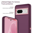 thumbnail image 2 of I-HONVA Compatible with iPhone Xs Max Case,3-Layer Military Grade Drop Protection Anti-Slip Bumper Rugged Shockproof Dustproof Protection Phone Case,Purple Pink, 2 of 7
