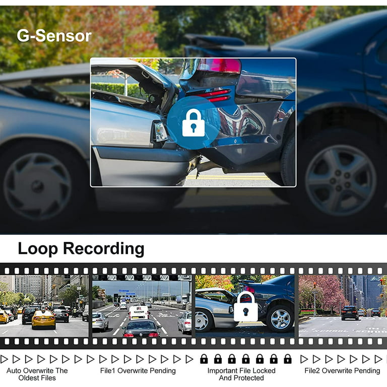 AQV OK770 Dash Cam Front with 32GB SD Card, 1080P Dash Camera for Cars,  Dashcam Car Camera with Night Vision, Loop Recording, G-Sensor, Parking