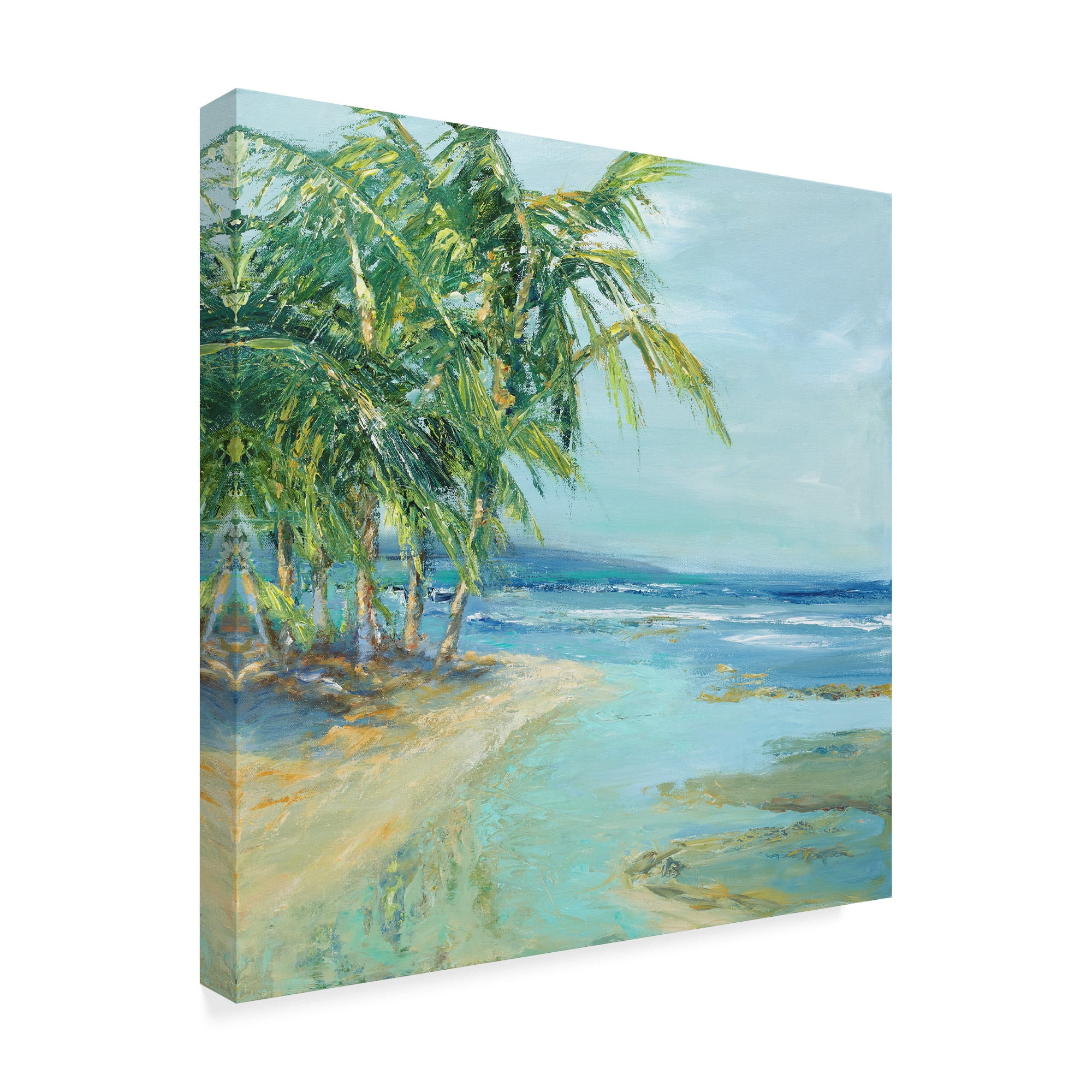 Trademark Fine Art 'Blue Coastal Lagoon' Canvas Art by Suzanne Wilkins