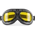 thumbnail image 2 of Vintage Mod Style Harley Chopper Aviator Motorcycle Goggles (Yellow Lens). AF195 Black, 2 of 5
