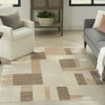 thumbnail image 2 of Nourison Astra Machine Washable Geometric Beige Multicolor 5'3" x 7' Area Rug, (5x7), 2 of 10