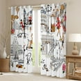 thumbnail image 2 of Homewish Fashion Paris Girl Black Out Curtains, Romantic Valentine's Day Curtains Pack of 2 (42x63 Each), Teen Adult Girl Women Bedroom Curtains, Curtains and Drapes Room Decor, 2 of 5
