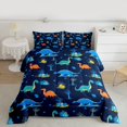 thumbnail image 2 of Homewish Kawaii Navy Dinosaur Bedding Comforter Set for Kids, Tropic Coconut Tree Twin Comforter Sets, Cartoon Animal Reversible Bedding Set, Luxury Bedroom Decor, 2 Pieces, 2 of 8