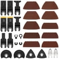 thumbnail image 1 of 118Pcs Oscillating Saw Blades Set High-Carbon Steel Oscillating Multitool Blade  Semi-Circle and Straight Saw Blades Multifunctional Titanium Plated Saw Blades for Wood, 1 of 8
