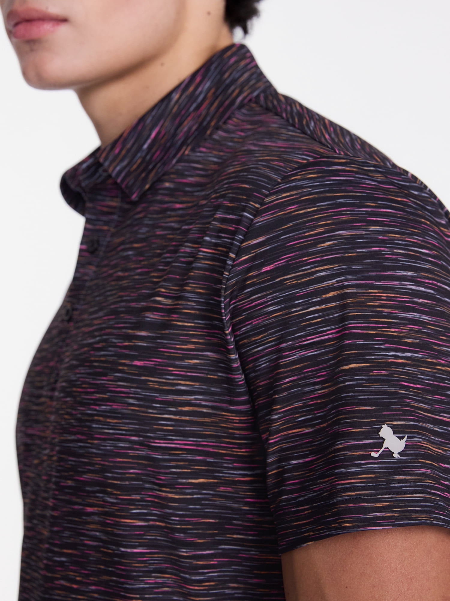 Birdie Bound Melange Print Golf Polo Shirt, Men's Sizes XS-4XLT