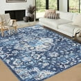 thumbnail image 2 of Hasoo Area Rug 8' x 10' Rug for Living Room Foldable Thin Rug Oriental Distressed Carpet, Blue, 2 of 7