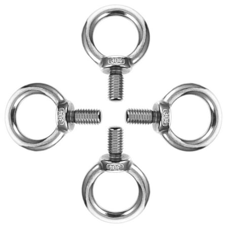 

4pcs Stainless Steel Screw Bolts Eyelet Bolts Ring Bolts Screw Accessory