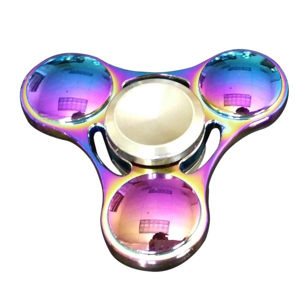 EDC Triangle Fidget Spinner, Stainless Steel Bearing, 35 Min Spin time