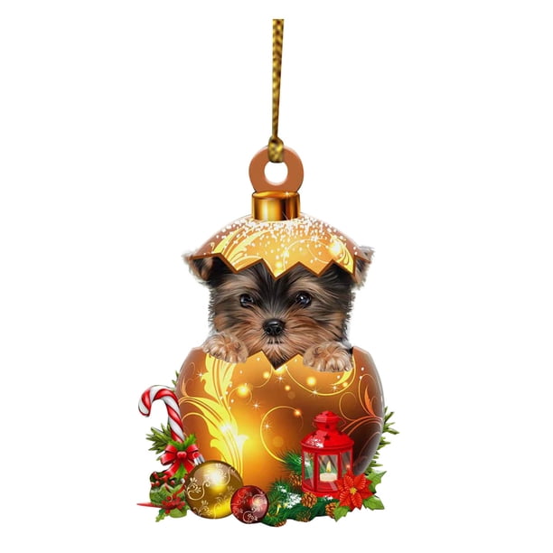 Navidad árbol de Navidad adornos perro gnomo de madera colgante,Christmas Tree Bauble With Christmas Hat,Christmas Tree Decoration Christmas Gnome Made Of Wood Christmas Dog Christmas Tree