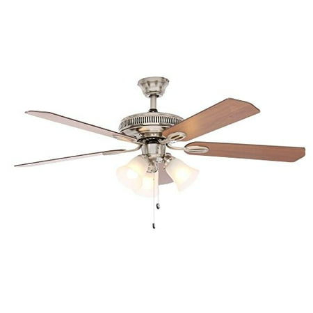 Refurbished Hampton Bay Glendale 52 In Brushed Nickel Ceiling Fan Ag524 Bn
