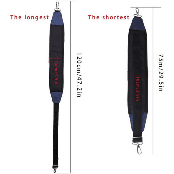 2X Adjustable Golf Bag Strap, Single Padded Adjustable Straps, Universal Backpack Shoulder Strap with Two Metal Hooks