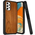 thumbnail image 1 of ANJ+ Rugged Dual Layered Shockproof Slim Hybrid Case + Tempered Glass Cover Compatible with Samsung Galaxy A23 5G - Wood Pattern, 1 of 3