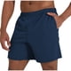 thumbnail image 2 of pstuiky Pantalones cortos de gimnasio para hombre, Pantalones cortos deportivos de lino sintético con bolsillos y cintura elástica para hombre, de pierna recta, para playa, hasta la rodilla., 2 of 6