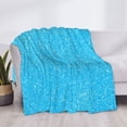 thumbnail image 3 of Honeii Sky Blue Glitter print throw blanket, crafted from cozy cotton flannel, offers versatile home decor as a bedding suitable for all seasons.-80"x60", 3 of 6