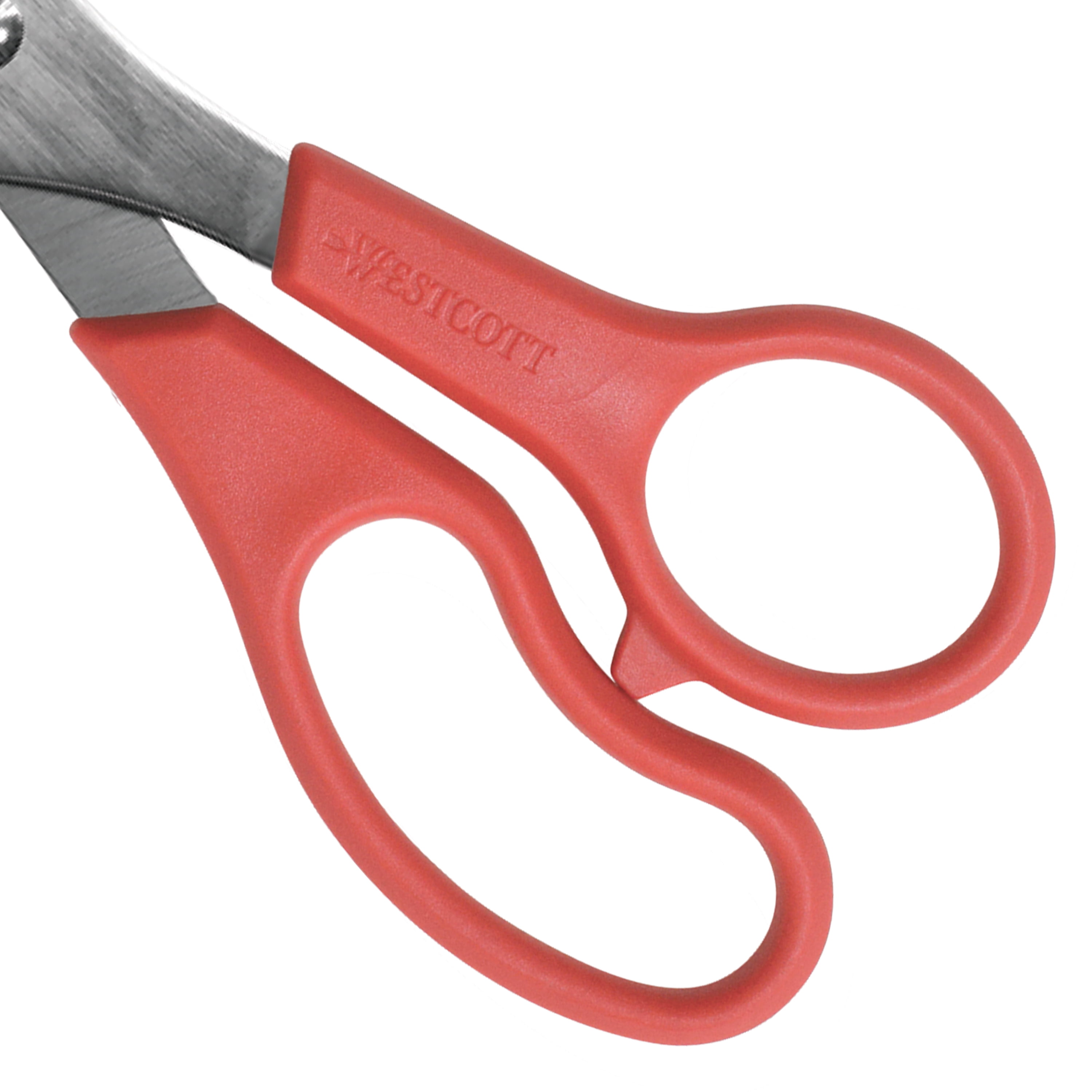 Westcott All Purpose Straight Scissors, 8", High School, Assorted Colors, for Office, 3-Pack