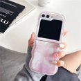 thumbnail image 5 of Cartoon Marble Wave Case for Samsung Galaxy Z Flip 5 4 3 Colorful Shockproof Ins Korea Cover for Samsung Z Flip5 flip4 Flip3, 5 of 5