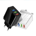 thumbnail image 3 of European USB Charger, 55W European Travel Plug Adapter 3-Port Fast Charger Type C Wall Charger USA to Europe Plug Adaptor for iPhone 17 16 15 14 13 12 11 Pro Max X 8, Galaxy, Android, 3 of 5