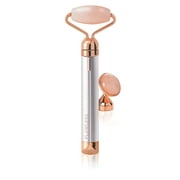 Angle View: Finishing Touch Flawless Contour Vibrating Facial Roller & Massager, Rose Quartz