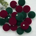thumbnail image 2 of 12 bolas navideñas de 8 cm de color rojo vino o verde para decoración de árbol de Navidad, adornos colgantes para fiestas, 2 of 5