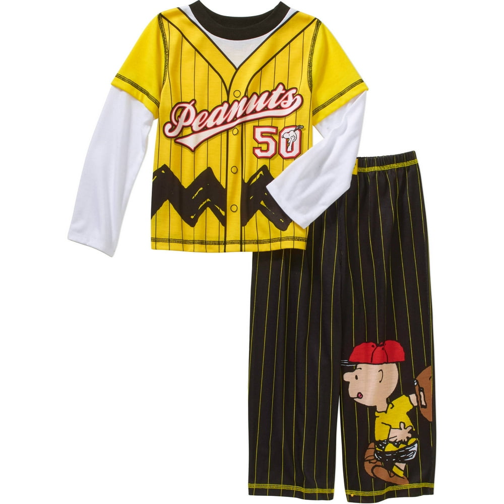 Peanuts Peanuts Toddler boys' baseball pajamas 2piece set Walmart