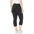 thumbnail image 2 of Hanes Just My Size Women's Stretch Jersey Capri Leggings, 19.5" (Plus ) Black 4X, 2 of 3