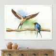 thumbnail image 3 of Designart 'Two Barn Swallows Birds On Branch' Farmhouse Framed Art Print, 3 of 4