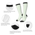 thumbnail image 5 of Fotbe Green Checkboard print Women's Men's Novelty Crew Socks Cotton Socks Knee High Socks for Walking,Running,Nurses,Pregnancy, 5 of 8
