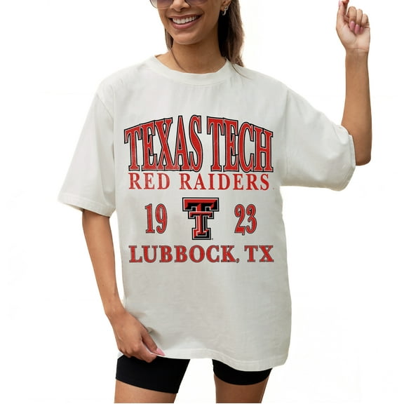 Women's Gameday Couture Cream Texas Tech Red Raiders Unity Oversized T-Shirt