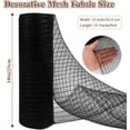 thumbnail image 2 of 2 Rolls Red Mesh Ribbon, Christmas Deco Mesh 10 Inch x 30 Feet Each Roll, Metallic Red with Foil Ribbon for Christmas Tree Decorations Halloween Party Decor Crafts Wreaths,Negro, 2 of 7