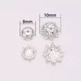 thumbnail image 2 of 100pcs/Lot 8 10 mm Lotus Flower Bead Caps Cone End Beads Cap Filigree DIYJewelry, 2 of 5