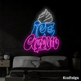 thumbnail image 2 of Craftnamesign Ice Cream Neon Sign, Open Welcome Signage, Ice Cream Decor, 2 of 4
