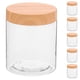 thumbnail image 1 of Tarro de almacenamiento hermético de 6 uds, tarros de plástico transparente, contenedor de almacenamiento de alimentos secos para cocina, 1 of 6