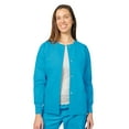 thumbnail image 2 of Adar Universal Women's Scrub Set - Warm-Up Scrub Jacket and Elastic Pull-On Pants - 902 - Turquoise - XS, 2 of 7