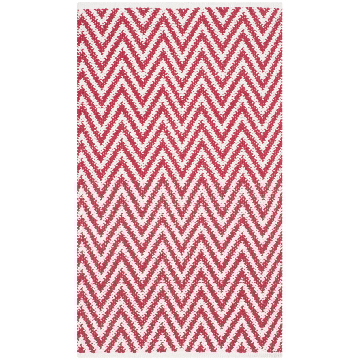 thumbnail image 6 of SAFAVIEH Montauk Siomha Chevron Cotton Area Rug, Red/Ivory, 2'3" x 3'9", 6 of 9