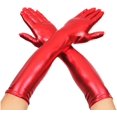 thumbnail image 1 of LinYooLi Gants de Cosplay en Satin Métallique Long 17 Pouces pour Femmes, 1 of 5