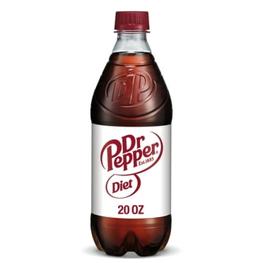 Diet Dr Pepper Soda 20oz Bottles, Quantity of 16