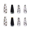 thumbnail image 4 of Halloween Decoration Fofosbeauty 24pcs Coffin False Nails for Girls Women, French Black, 4 of 5