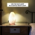 thumbnail image 5 of WBM White Salt Lamp Night Light, 5-7 lbs/Each - Hand Curved Night Light, Salt Lamp with Neem Wooden Base, Best for Gift and Home Decor, 5 of 8