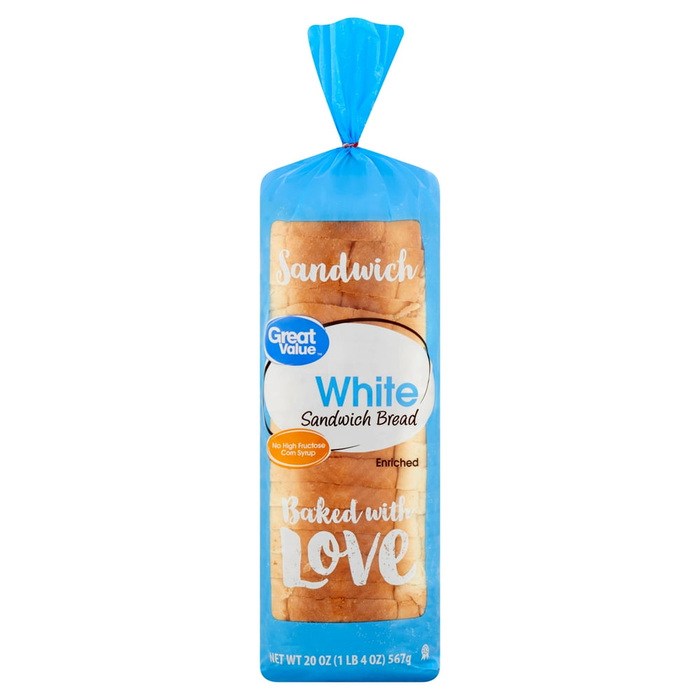 Great Value White Bread, 20 oz