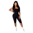 thumbnail image 2 of Clearance Plus Size Yoga Pants,Plus Size Bandage Halter Yoga Sweatpants Fitness Pants Skinny Jumpsuits Black L, 2 of 4