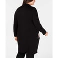 thumbnail image 2 of Alfani Womens Flounce Sleeve Jacket, Black, Plus Size, 3X, 2 of 4