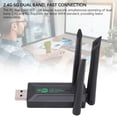 thumbnail image 3 of Adaptador USB WiFi De Doble Banda 5g, Unidad Interna Gigabit 2,4G 5G, Dongle De Red Inalámbrica Para PC De Escritorio De 1300Mbps Con Antena, 3 of 7