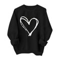 thumbnail image 2 of Bixock Long Sleeve Shirts for Women Daily Sweatshirt Valentine Print Crew Neck Hoodies Blouse Travel Vacation Clothes, 2 of 5