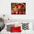 thumbnail image 5 of Fenyluxe  Retro Fruit Wall Art Still Life Oil Paintings Apple Grapes Canvas Wall Decor Vintage Farmhouse Rustic Pictures for Kitchen Dinning Room Framed Prints Ready to Hang 16x12in, 5 of 6